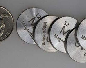 Magnesium (Mg) 24.26mm Metal Disc 99.9% Pure for Collection or Experiments