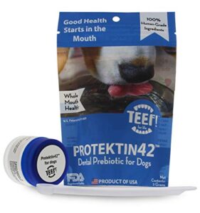 teef! daily dental care – natural dog dental water additive, 30 day supply – award winning formula fights plaque and tartar – no brushing, add to water bowl – say hello to healthier gums