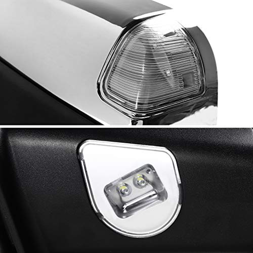 Carpartsinnovate For Dodge 02-08 Ram Flip-Up Chrome Power Heated Towing Side Mirrors+LED Signal