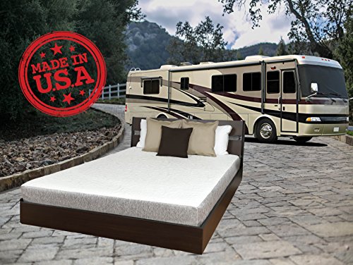 Travel Happy with an 8 INCH Narrow King (70" x 80" Inches) New Cooler Sleep Graphite Gel Memory Foam Mattress with Premium Textured 8-Way Stretch Cover Made in The USA
