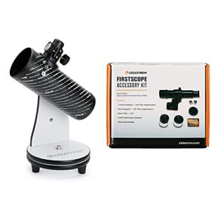 celestron 21024 firstscope telescope & 21024-acc firstscope accessory kit (black)