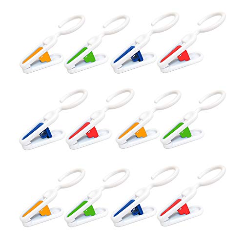 12 Pack Portable Laundry Hook Boot Hanger Clips Hanging Clothes Pins Travel Home