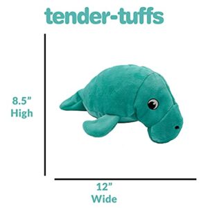 SmartPetLove Snuggle Puppy Tender-Tuffs - Large Marine Stuffed Plush Manatee Toy - with Puncture Resistant Squeaker, Great for Big Dogs