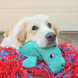 SmartPetLove Snuggle Puppy Tender-Tuffs - Large Marine Stuffed Plush Manatee Toy - with Puncture Resistant Squeaker, Great for Big Dogs