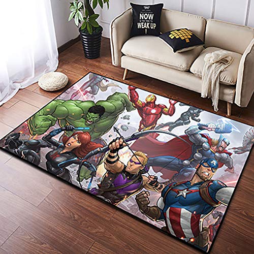 Area Rugs 3D Digital Print Superhero Graphic Carpet Living Room Bedroom Sofa Mat Door Mat Kitchen Bathroom Mat Carpet Bath Mats for Home Decoration