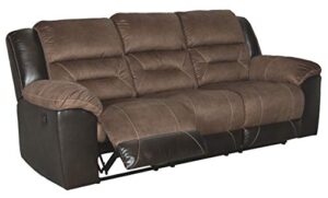 signature design by ashley contemporary reclining sofas, brown