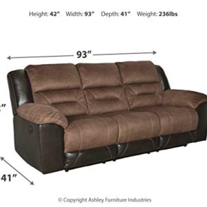 Signature Design by Ashley Contemporary Reclining Sofas, Brown