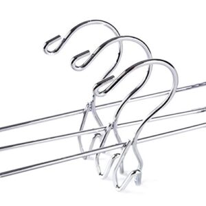 Better to U 13 Inch Stackable Metal Pants Hanger 20 Pack, Space-Saving Hanger with Non-Slip Adjustable Big Clips, Skirt Trousers Hanger Add-on Hook for Jeans Slacks Boutique