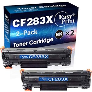 easyprint 2-pack compatible 283x cf283x toner cartridge replacement for 83x used for hp pro m125, m125a, m125fw, m126, m126a, m127, m127fn, m127fw, m201, m201mfp, m225, m225mfp printer