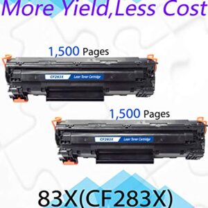 EASYPRINT 2-Pack Compatible 283X CF283X Toner Cartridge Replacement for 83X Used for HP Pro M125, M125a, M125fw, M126, M126a, M127, M127fn, M127fw, M201, M201mfp, M225, M225mfp Printer