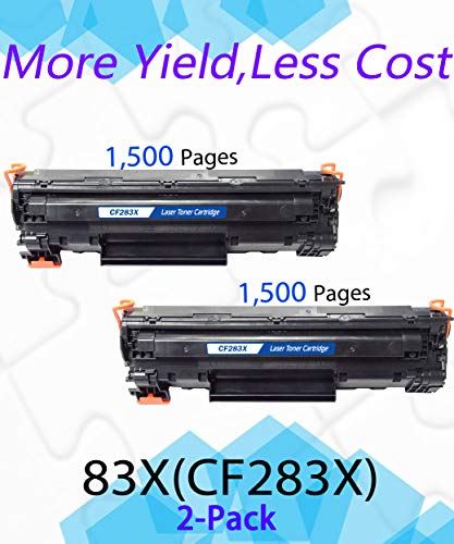 EASYPRINT 2-Pack Compatible 283X CF283X Toner Cartridge Replacement for 83X Used for HP Pro M125, M125a, M125fw, M126, M126a, M127, M127fn, M127fw, M201, M201mfp, M225, M225mfp Printer