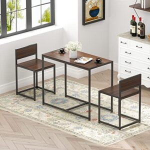 dlandhome dining table set, 3 piece dining room table and chairs, nesting style kitchen coffee table set for 2, versatile/tall/modern table set, ld-ct01wnt