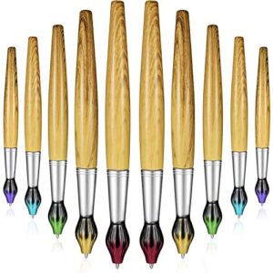 outus bamboo brush shape ballpoint pen novelty retractable paintbrush ink pens for art activities and school stationery, christmas halloween near year present (10 pieces)