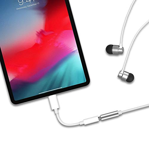 USB C to 3.5mm Aux Cable USB C to 3.5mm headphone Adapter Type C to 3.5mm Audio Adapter Type C Adapter Audio Connector for iPad Pro/Google Pixel/Pixel 2/2XL/3/Huawei/Samsung/Moto Z/Z2-White