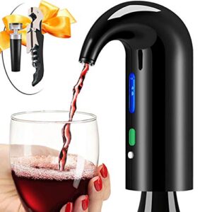 wine aerator electric wine decanter best sellers one touch red -white wine accessories aeration work with wine opener for beginner enthusiast - spout pourer - wine preserver