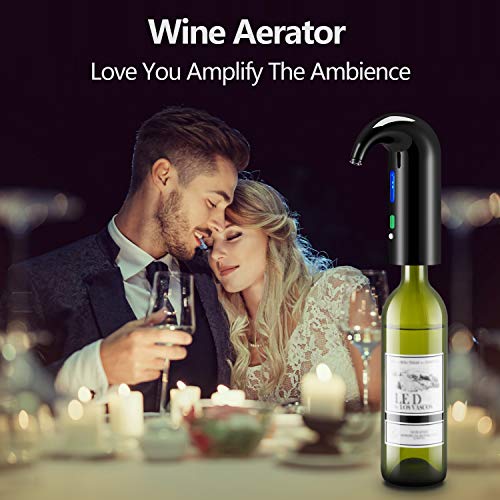 Wine Aerator Electric Wine Decanter Best Sellers One Touch Red -White Wine Accessories Aeration Work with Wine Opener for Beginner Enthusiast - Spout Pourer - wine preserver