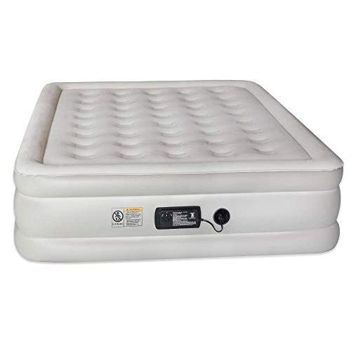 Aria Queen Raised Inflatable Air Mattress with Built-in Pump, Comfortable Air Bed for Travel or Guests