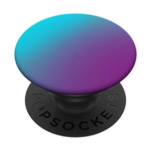 aqua teal blue and purple ombre gradient popsockets popgrip: swappable grip for phones & tablets