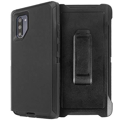 AICase for Galaxy Note 10 Belt-Clip Holster Case, Full Body Rugged Heavy Duty Case with Screen Protector, Shock/Drop/Dust Proof 3-Layer Protection Cover for Samsung Galaxy Note 10