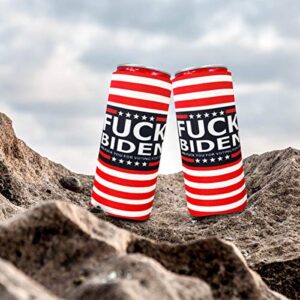 XccMe 2pcs Fuck Biden Can Cooler,Fuck You For Voting For Him Slim sleeves for 12oz Slim Cans like Red Bull, White Claw, Slim Beer and Spiked Seltzer Water（Fuck Biden）