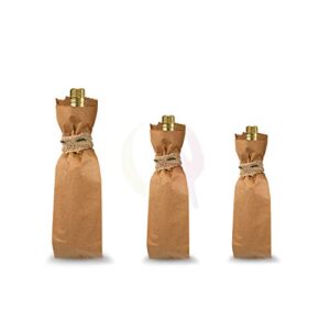 Wine Paper Bags Brown Kraft, Unprinted Grocery Liquor Bags - Craft Bags 500/Pack (Pint)