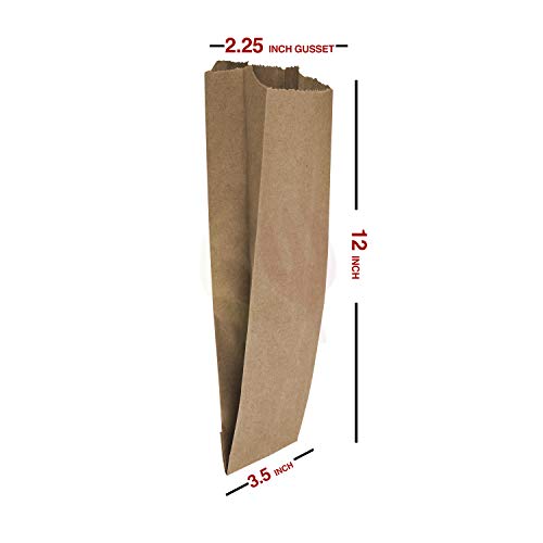 Wine Paper Bags Brown Kraft, Unprinted Grocery Liquor Bags - Craft Bags 500/Pack (Pint)