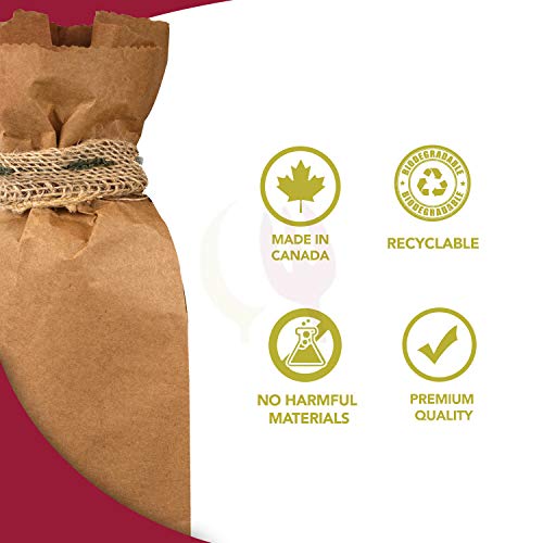 Wine Paper Bags Brown Kraft, Unprinted Grocery Liquor Bags - Craft Bags 500/Pack (Pint)