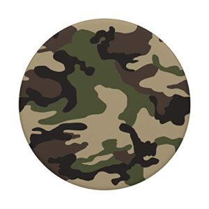 Brown Beige Green Camouflage Camo PopSockets Swappable PopGrip