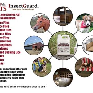 $averPak InsectGuard Permethrin Mosquitoes, Ticks and Flies Repellent & Insecticide Spray for Pet Dog Horse Blanket Bed Kennal Stabels & More - Gallon (128oz)