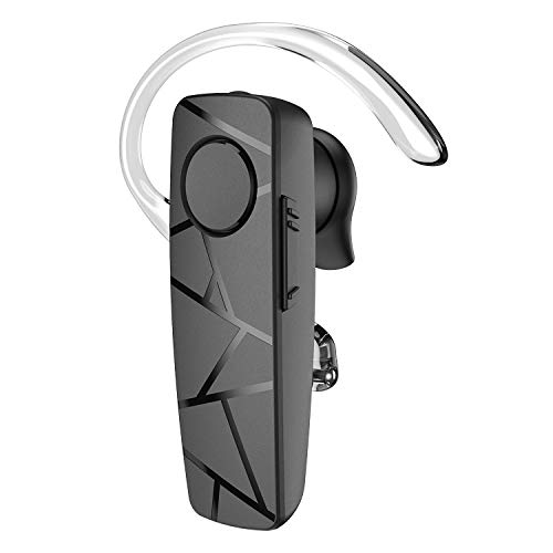 TELLUR VOX 55 Bluetooth Headset, Handsfree Earpiece, BT v5.2, Multipoint Two Simultaneous Connected Devices, 360° Hook for Right or Left Ear, iPhone and Android