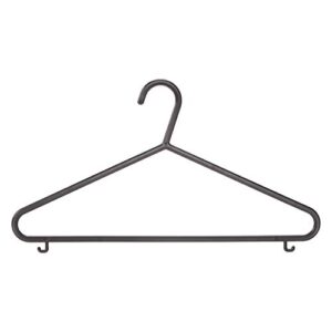 AmazonBasics Plastic Hangers with Suit Trouser Bar and Lips - 50-Pack Black