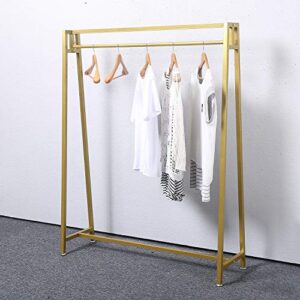 Womio Garment Racks,47in Metal Clothes Rack with Clothing Hanging Rack Organizer for Laundry Drying Rack,Display Racks,Gold