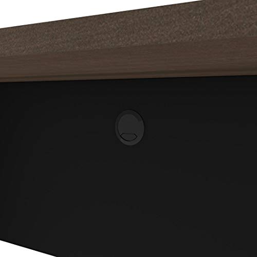 Bestar Connexion Narrow Desk Shell, 72W, Antigua & Black