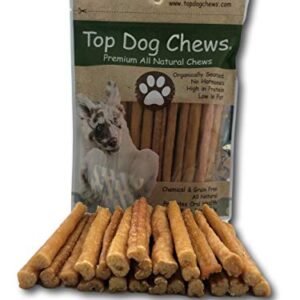 Top Dog Chews Turkey Tendon Round -Soft -Made in The USA - Large 1LB/ 16oz/ 453g