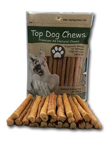 Top Dog Chews Turkey Tendon Round -Soft -Made in The USA - Large 1LB/ 16oz/ 453g