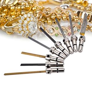 8Pcs Engraving Cutting Bits Tools for Pneumatic Impact Jewelry Engraving Machine High Precision Cutting Bits