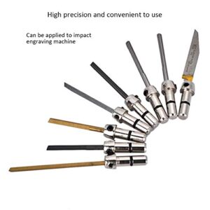 8Pcs Engraving Cutting Bits Tools for Pneumatic Impact Jewelry Engraving Machine High Precision Cutting Bits