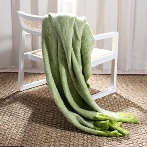 Safavieh Home Lonny Green 50 x 70-inch Blanket Throw, 50"x61"