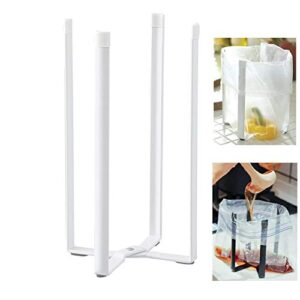 Multifunctional Kitchen Stand Holder for Plastic Bags, Bottles and Cups, Drying Racks Shelf Trash Bag Garbage Bag Holder for Home Kitchen Tower (White)