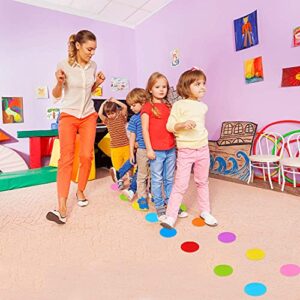 IKAYAS 48 Pcs Carpet Spots Markers Carpet Circles Carpet Markers for Kids Social Distancing and Wait Line Up, Removable Carpet Dots Floor Dots for Classroom, 8 Colors