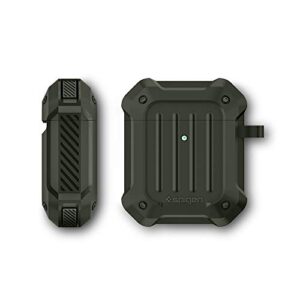 Spigen Tough Armor Designed for Airpods Case Cover for Airpods 1 & 2 [Front LED Visible] - Military Green