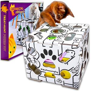 cat amazing sliders – cat puzzle toy for indoor cats – cat treat puzzle box – interactive treat maze – cat enrichment feeder – food puzzle – best cat toy ever!