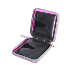 Home Wing 30 Capaity CD/DVD Storage Case DVD Holder Portable DVD Case for Car Trip CD/DVD Collection Kids Pink