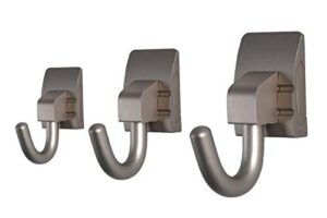 bhanmage coat towel hook wall mounted aluminum single robe hanger heavy duty 3 pack for home bathroom kitchen office (nickel)