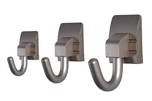 BHANMAGE Coat Towel Hook Wall Mounted Aluminum Single Robe Hanger Heavy Duty 3 Pack for Home Bathroom Kitchen Office (Nickel)