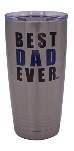 Rogue River Tactical Funny Best Dad Ever Large 20 Ounce Travel Tumbler Mug Cup w/Lid Dad Father Husband