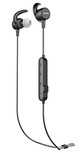 PHILIPS ActionFit SN503 Wireless Bluetooth Earphones with Heart Rate Monitoring and IPX5 (TASN503BK)