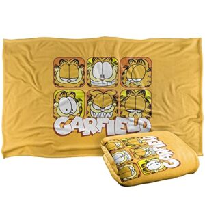trevco garfield faces silky touch super soft throw blanket 36" x 58"