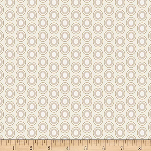 Art Gallery Fabrics Art Gallery Oval Elements French Vanilla Fabric, Cream