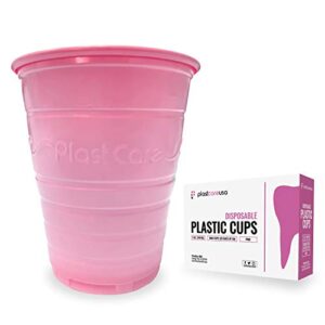 1000 pink 5 ounce dental rinse plastic disposable ribbed drinking cups
